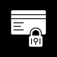 Secure Payment Glyph Inverted Icon Design vector