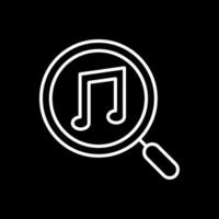 Music Note Line Inverted Icon Design vector