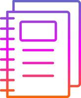 Notebook Line Gradient Icon Design vector