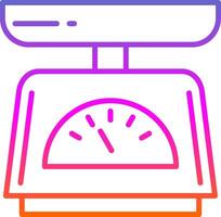 Weighing Line Gradient Icon Design vector