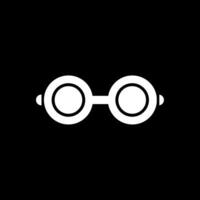 Eyeglasses Glyph Inverted Icon Design vector