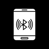 Bluetooth Glyph Inverted Icon Design vector