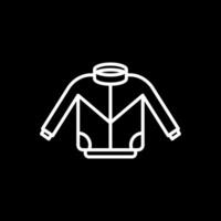 chaqueta línea invertido icono diseño vector