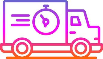 Fast Delivery Line Gradient Icon Design vector