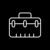 Suitcase Line Inverted Icon Design vector