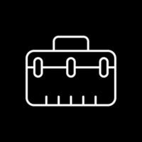 Suitcase Line Inverted Icon Design vector