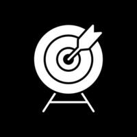 Target Glyph Inverted Icon Design vector