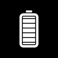 Battery Glyph Inverted Icon Design vector