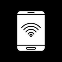 Wifi Glyph Inverted Icon Design vector