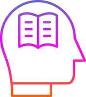 Knowledge Line Gradient Icon Design vector