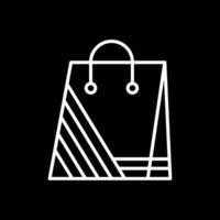 Shopping Bag Line Inverted Icon Design vector