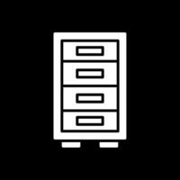 Cabinet Glyph Inverted Icon Design vector