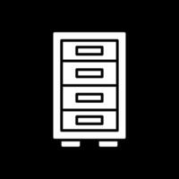 Cabinet Glyph Inverted Icon Design vector