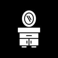 Vanity Set Glyph Inverted Icon Design vector