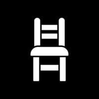 Dining Chair Glyph Inverted Icon Design vector