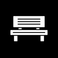 Bench Glyph Inverted Icon Design vector