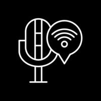 Connection Line Inverted Icon Design vector