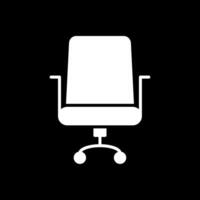 Office Chair Glyph Inverted Icon Design vector