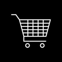 Basket Line Inverted Icon Design vector