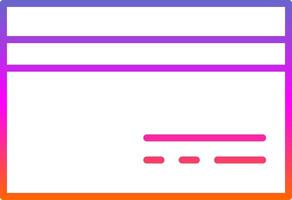 Credit Card Line Gradient Icon Design vector
