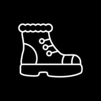 Boot Line Inverted Icon Design vector