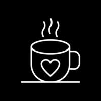 Coffee Line Inverted Icon Design vector