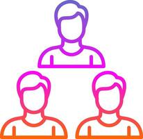 Team Line Gradient Icon Design vector