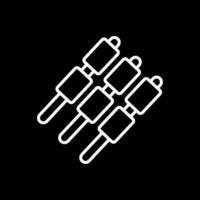 Marshmallows Line Inverted Icon Design vector