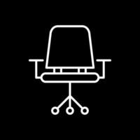 Chair Line Inverted Icon Design vector