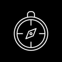 Compass Line Inverted Icon Design vector