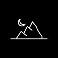 Mountain Line Inverted Icon Design vector