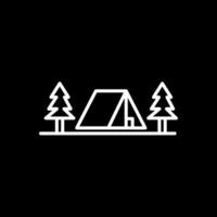 Camp Line Inverted Icon Design vector