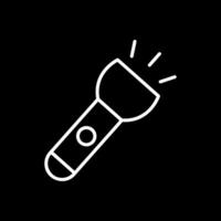 Torch Line Inverted Icon Design vector