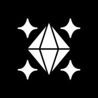 Crystal Glyph Inverted Icon Design vector