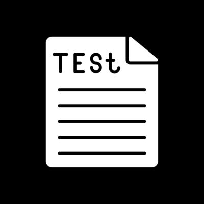 Test Glyph Inverted Icon Design
