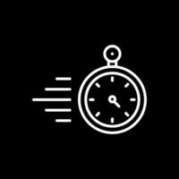 Timer Line Inverted Icon Design vector