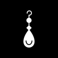 Earring Glyph Inverted Icon Design vector