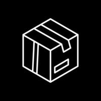 Cargo Line Inverted Icon Design vector