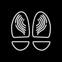 Footprint Line Inverted Icon Design vector