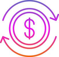 Business Continuity Line Gradient Icon Design vector