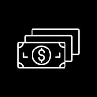 Money Line Inverted Icon Design vector