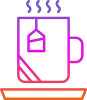 Hot Tea Line Gradient Icon Design vector