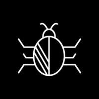 Bug Line Inverted Icon Design vector