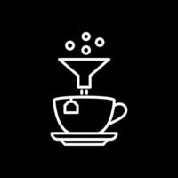 café filtrar línea invertido icono diseño vector