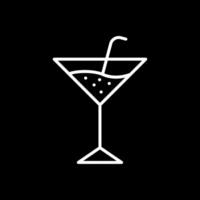 Martini Line Inverted Icon Design vector