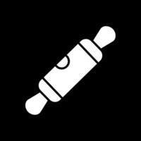 Rolling Pin Glyph Inverted Icon Design vector