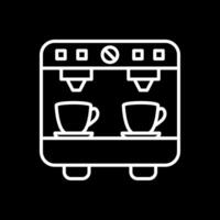 Coffee Machine Line Inverted Icon Design vector