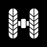 Wheel Alignment Glyph Inverted Icon Design vector