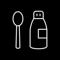 Coffee Syrup Line Inverted Icon Design vector