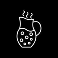 Jug Line Inverted Icon Design vector